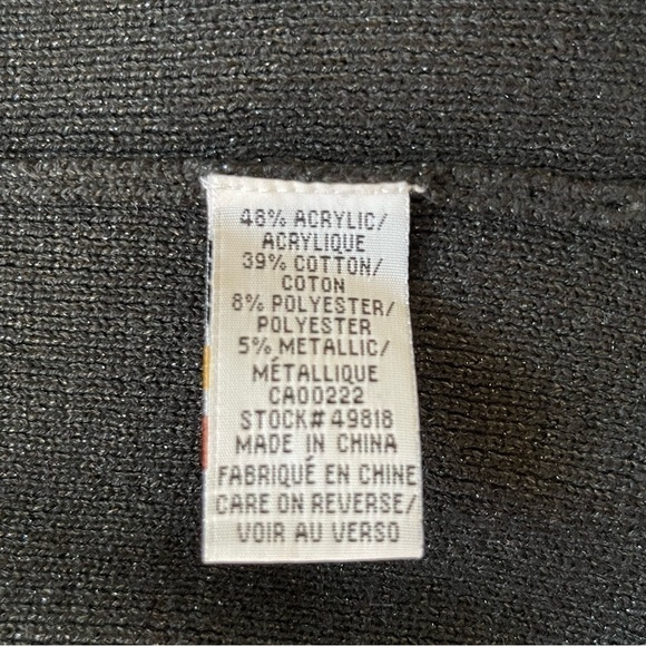 JESSICA Black Vintage Beaded Knit Tank Top US M/12 - Picture 7 of 7